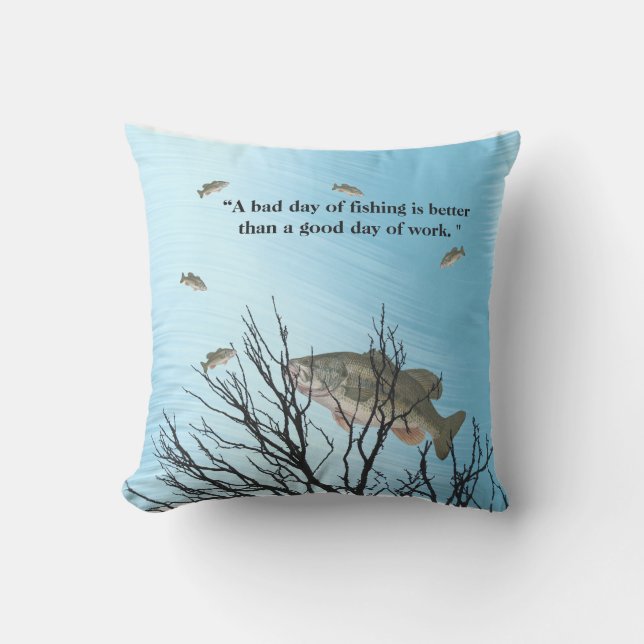 FISHING QUOTE OUTDOOR PILLOW (Front)