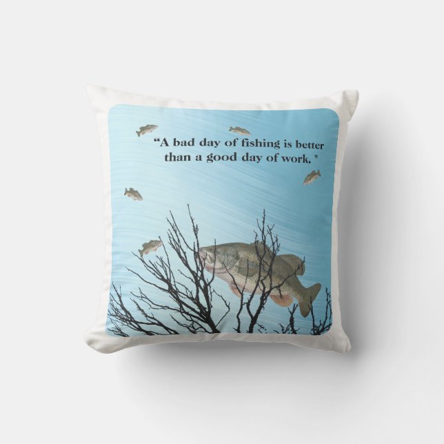 FISHING QUOTE OUTDOOR PILLOW (Front)