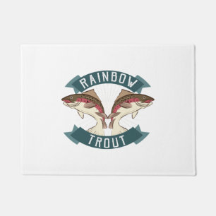 fishing rainbow trout doormat