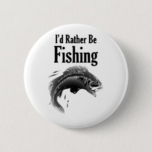fishing rather be fish 2 inch round button