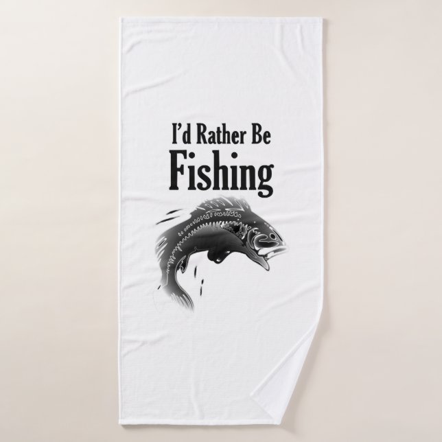 fishing rather be fish bath towel (Bath Towel)