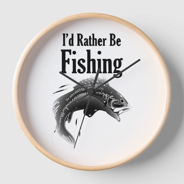 fishing rather be fish clock (Front)