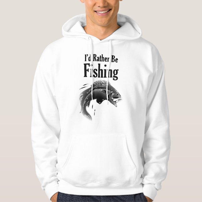 fishing rather be fish hoodie (Front)