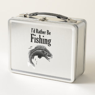 fishing rather be fish metal lunch box