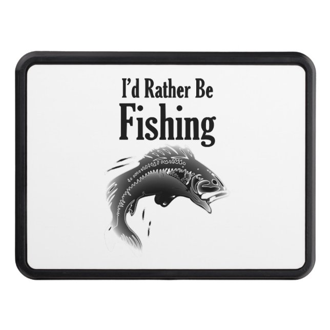 fishing rather be fish trailer hitch cover (Front)