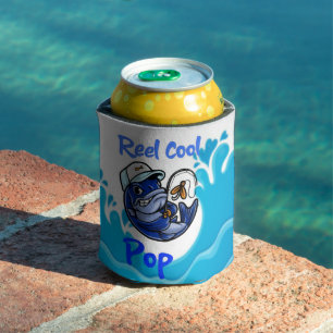 Fishing Reel Cool Pop Can Cooler