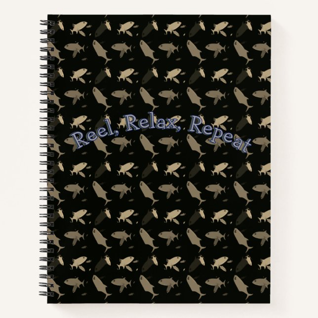 Fishing - Reel, Relax, Repeat Notebook (Front)