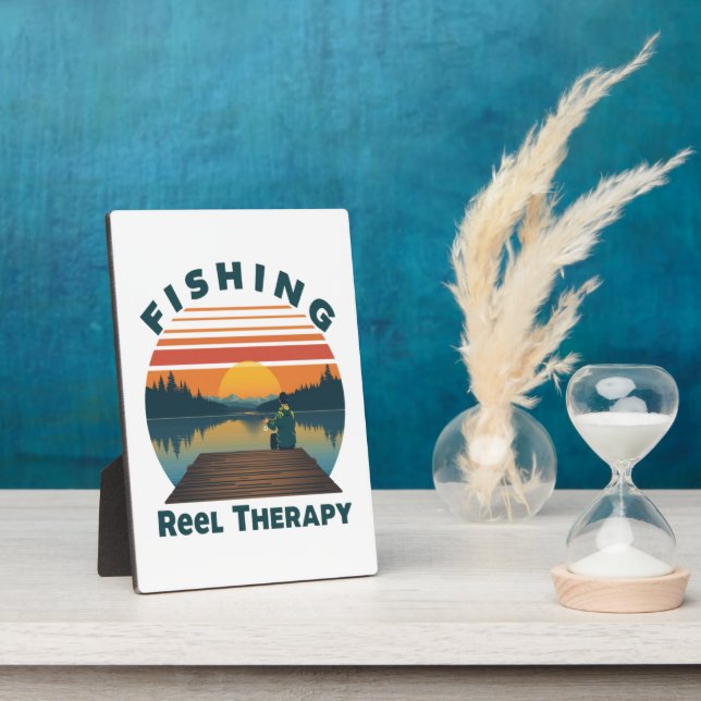 Fishing Reel Therapy Dad Plaque (Side)