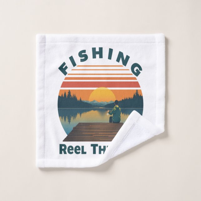 Fishing Reel Therapy Dad Wash Cloth (Wash Cloth)