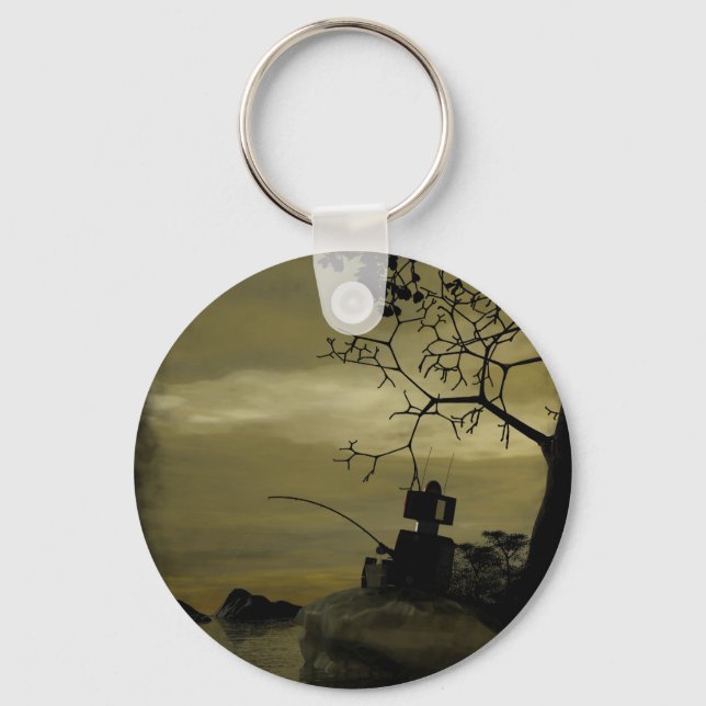 Fishing Robot Keychain (Front)