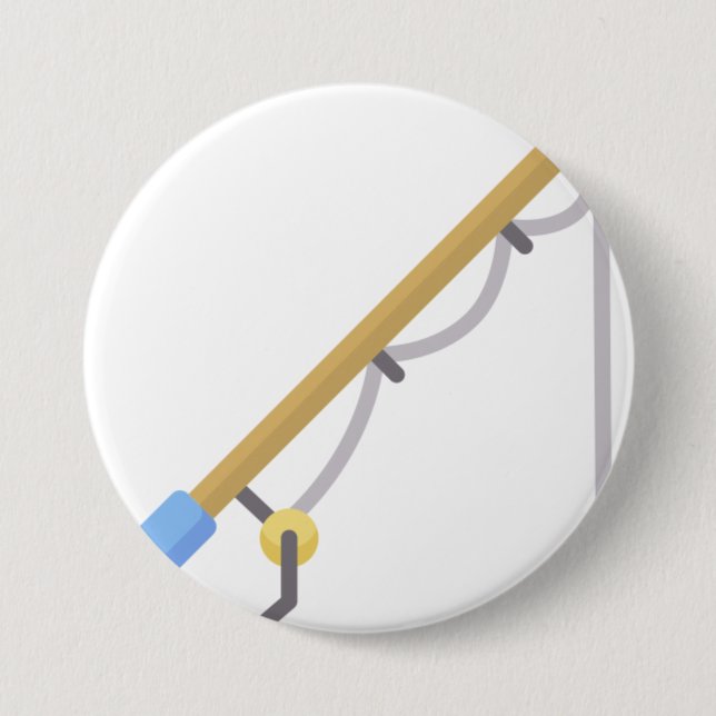 Fishing rod 3 inch round button (Front)