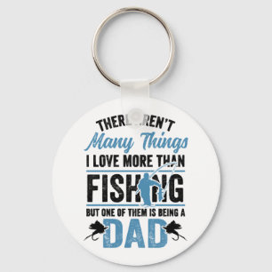 Fishing Rod Fisher Fish Fisherman Fishing Dad Keychain