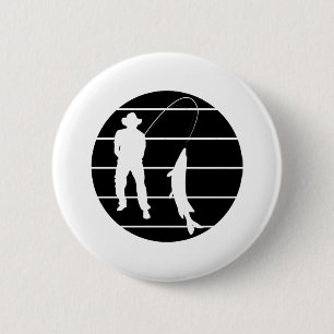 Fishing rod fishing fishing tournament 2 inch round button