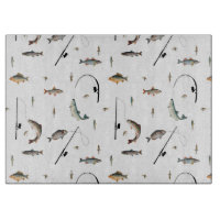 Fishing Rod & Reel Fish Theme Pattern