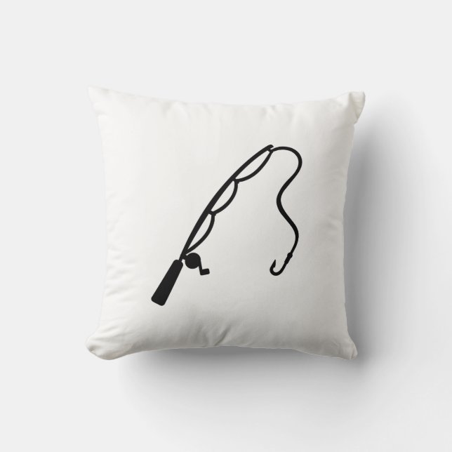 Fishing rod throw pillow (Front)