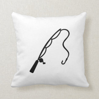 Fishing rod throw pillow