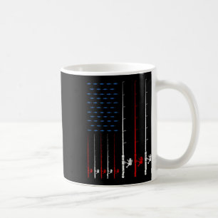 Fishing Rods American Flag  Coffee Mug