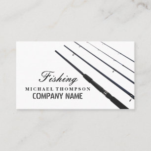 Fishing Rods, Fishing Store Business Card