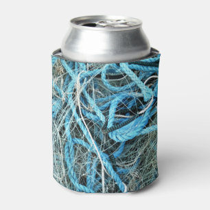 FISHING ROPE AND NET CAN COOLER