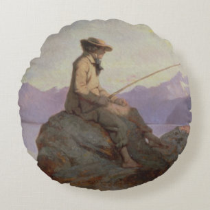 Fishing Round Pillow
