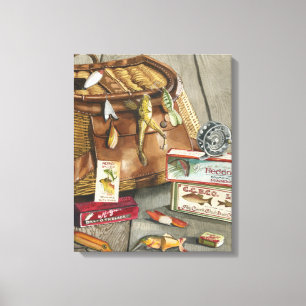 Fishing Satchel Canvas Print