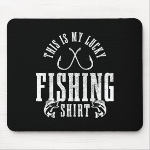 Fishing Saying Angler Gift This Is My Lucky Fishin Mouse Pad