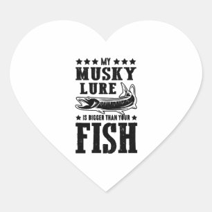 Fishing Saying Fishing Fish Heart Sticker