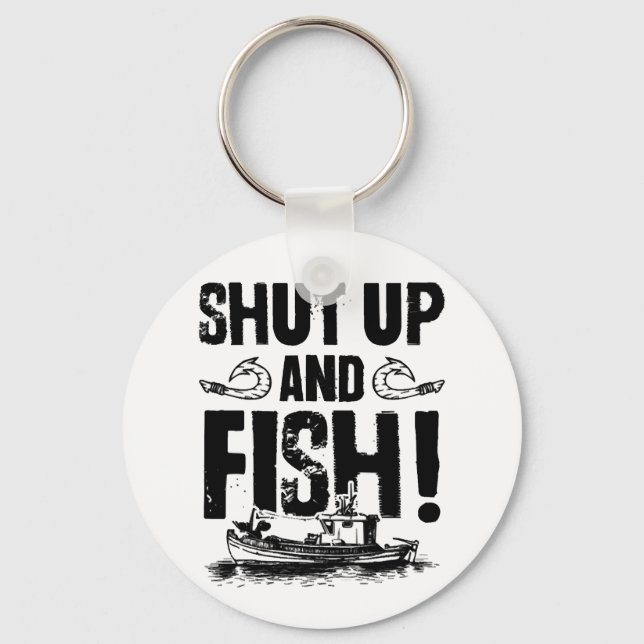 Fishing saying fishing keychain (Front)