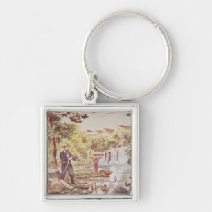 Fishing Scene Keychain