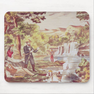 Fishing Scene Mouse Pad