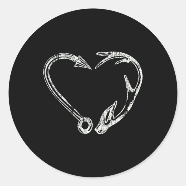 Fishing & Shed Hunter Antler Elk Deer hunting  Classic Round Sticker (Front)