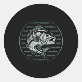 Fishing Shirt Men Women Outdoor Nature Wildlife Fi Classic Round Sticker