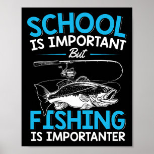 Fishing Shirt Youth Boys Fish Lover Teen Boys Fish Poster