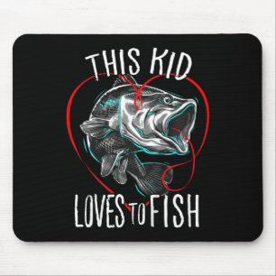Fishing Shirts Boys This Kid Loves To Fish  Mouse Pad
