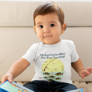 Fishing Smallmouth Bass Funny Dad Catches Fish Baby T-Shirt