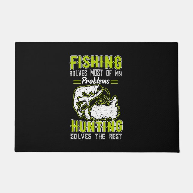 Fishing Solves Most Of My Problems Doormat (Front)