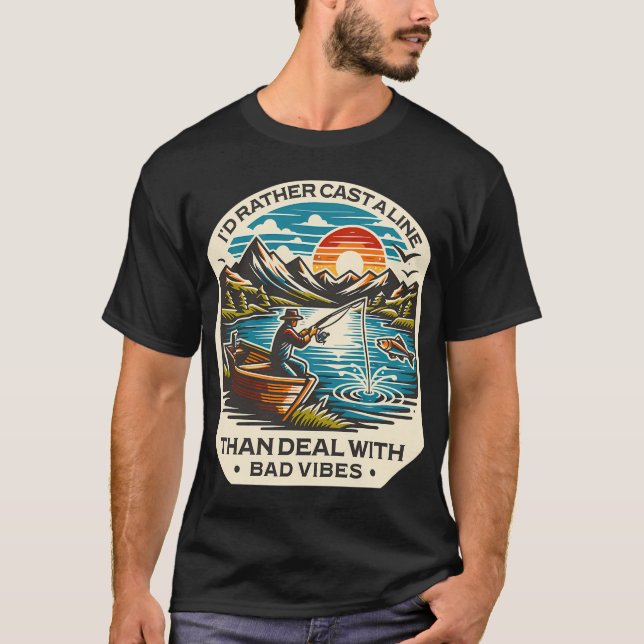 Fishing Solves Most Of My Problems Hunting Solves  T-Shirt (Front)