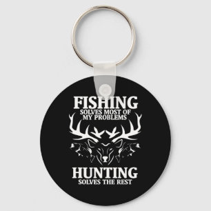 Fishing Solves Most Of My Problems Hunting The Res Keychain