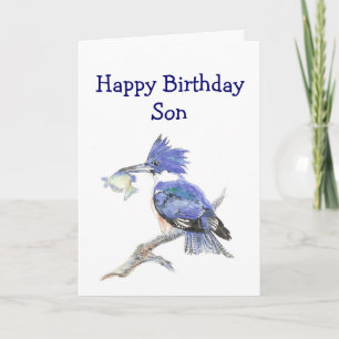 Fishing Son Birthday Humour - The Kingfisher Card