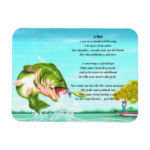 Fishing Son poem Magnet
