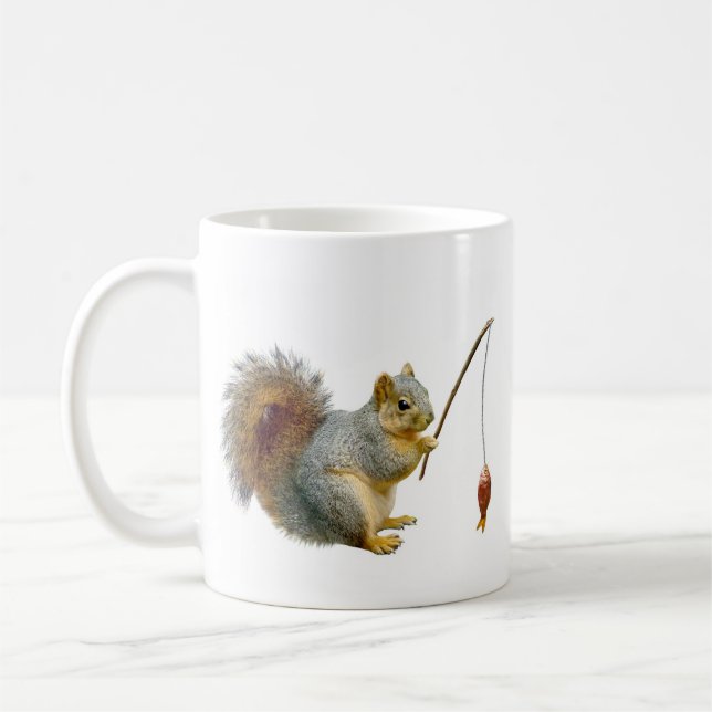 Fishing Squirrel Mug (Left)