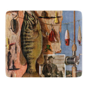 Fishing Still Life by John Atherton Cutting Board
