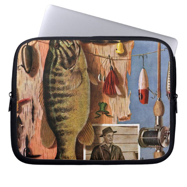 Fishing Still Life by John Atherton Laptop Sleeve (Front)