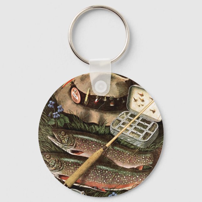Fishing Still Life Keychain (Front)