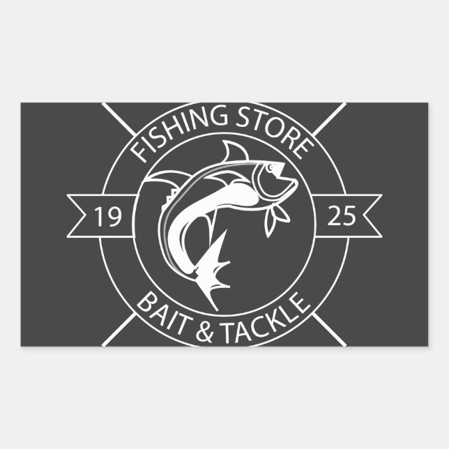 Fishing Store Sign Stickers (Front)