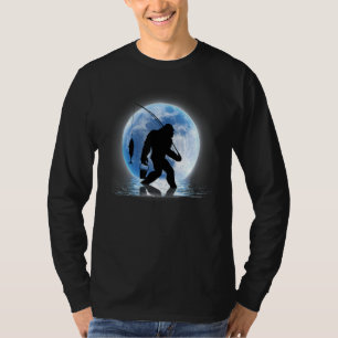 Fishing Stupid Blue Moon And Angler For Men  Cloth T-Shirt
