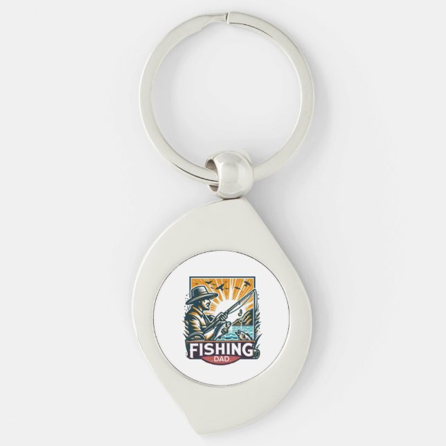Fishing t shirt  keychain (Front)