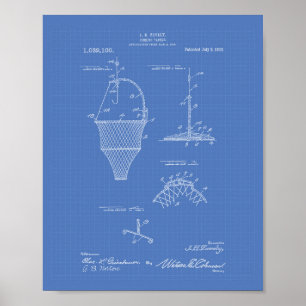 Fishing Tackle 1912 Patent Art Blueprint Poster