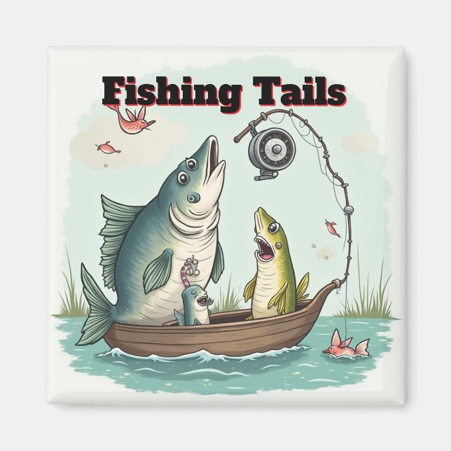 Fishing Tails Magnet (Front)