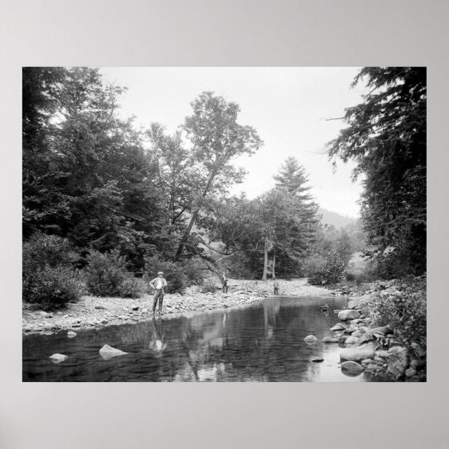Fishing the Catskills: 1890 Poster (Front)
